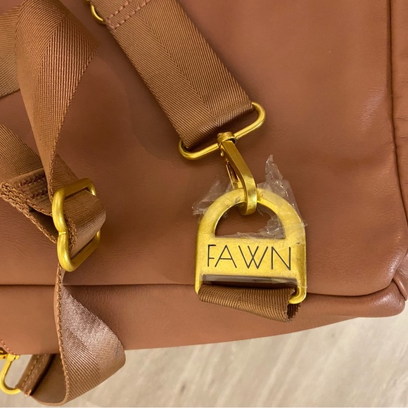 Fawn Design Diaper Bag Pink Faux Leather Gold Hardware Dusty‎ Rose - Picture 5 of 9